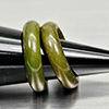 Natural Multi Color Jade 22.02 Ct. 2 Pcs Round Cabochon Rings Size 4.5 Gemstones