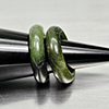 Natural Multi Color Jade 24.35 Ct. 2 Pcs Round Cabochon Rings Size 4.5 Gemstones