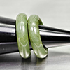 Natural Multi Color Jade 25.52 Ct. 2 Pcs Round Cabochon Rings Size 4.5 Gemstones