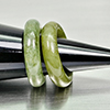 Natural Multi Color Jade 23.25 Ct. 2 Pcs Round Cabochon Rings Size 4.5 Gemstones