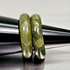 Natural Multi Color Jade 22.45 Ct. 2 Pcs Round Cabochon Rings Size 4.5 Gemstones