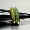 Natural Multi Color Jade 22.24 Ct. 2 Pcs Round Cabochon Rings Size 4.5 Gemstones