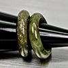Natural Multi Color Jade 20.89 Ct. 2 Pcs Round Cabochon Rings Size 4.5 Gemstones