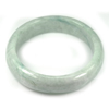 Green White Jade Bangle Size 77x60x15 Mm. 359.87 Ct. Natural Gemstone Unheated