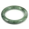 Green Color Jade Bangle Size 72x52x10 Mm. Natural Gemstone Unheated 257.38 Ct.