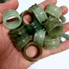 Wholesale Green Jade Ring 5 Pcs. Average Weight 259.35 Ct. Size 10 Natural Gems