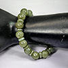 Natural Multi-Color Green Jade 190.80 Ct. Round Bangle 11 Mm 7 Inch Gemstone