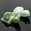 Natural Genuine Multi Color Jade 44.50 Ct. 2 Pcs. Turtle Carving
