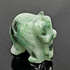 Natural Multi Color Jade 56.14 Ct. Elephant Carving Shape 15 x 26 Mm Gemstone