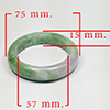 Natural Multi Color Green Jade 377.78 Ct. Bangle Round Cabochon 57 Mm Gemstone