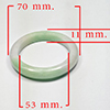 Natural Multi Color Green Jade 231.55 Ct. Bangle Round Cabochon 53 Mm Gemstone