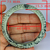 Natural Multi Color Genuine Jade 299.76 Ct. Bangle Round Cabochon 60 Mm Gemstone From Thailand
