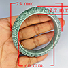 Natural Multi Color Genuine Jade 263.54 Ct. Bangle Round Cabochon 60 Mm Gemstone From Thailand