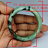 Natural Genuine Mutil Color Jade 387.95 Ct. Bangle Round Diameter 75 x 60 Mm Gemstone from Thailand Natural Genuine Mutil Color Jade 387.95 Ct. Bangle Round Diameter 75 x 60 Mm Gemstone from Thailand
