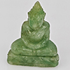 Natural Genuine Green Jade 11.06 Ct. Buddha Carving Shape 19.8 x 14.5 Mm Gemstone from Thailand
