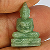 Natural Genuine Green Jade 7.65 Ct. Buddha Carving Shape 19 x 13 Mm Gemstone from Thailand