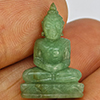 Natural Genuine Green Jade 11.39 Ct. Buddha Carving Shape 22 x 14.9 Mm Gemstone from Thailand