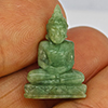 Natural Genuine Green Jade 11.26 Ct. Buddha Carving Shape 21 x 14.7 Mm Gemstone from Thailand