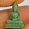 Natural Genuine Green Jade 10.40 Ct. Buddha Carving Shape 20 x 13.9 Mm Gemstone from Thailand