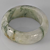 Natural Genuine Mutil-Color Green Jade 27.00 Ct. Round Cabochon Ring Size 9 Gemstone from Thailand