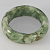 Natural Genuine Mutil-Color Green Jade 23.25 Ct. Round Cabochon Ring Size 9.5 Gemstone from Thailand