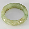 Natural Genuine Mutil-Color Green Jade 24.30Ct. Round Cabochon Ring Size 10.5 Gemstone from Thailand