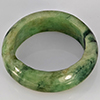 Natural Genuine Mutil-Color Green Jade 25.50 Ct. Round Cabochon Ring Size10.5 Gemstone from Thailand