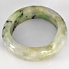 Natural Genuine Mutil-Color Green Jade 25.35Ct. Round Cabochon Ring Size 9.25 Gemstone from Thailand