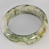 Natural Genuine Mutil-Color Green Jade 21.80 Ct. Round Cabochon Ring Size 9.5 Gemstone from Thailand