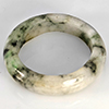 Natural Genuine Mutil-Color Green Jade 18.70 Ct. Round Cabochon Ring Size 9.5 Gemstone from Thailand