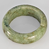 Natural Genuine Mutil-Color Green Jade 30.30 Ct. Round Cabochon Ring Size 9 Gemstone from Thailand