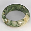 Natural Genuine Mutil-Color Green Jade 23.20 Ct. Round Cabochon Ring Size 9.5 Gemstone from Thailand