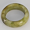 Natural Genuine Mutil-Color Green Jade 26.70 Ct. Round Cabochon Ring Size 8 Gemstone from Thailand