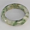 Natural Genuine Mutil-Color Green Jade 19.35 Ct. Round Cabochon Ring Size 9.5 Gemstone from Thailand