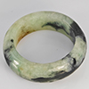 Natural Genuine Mutil-Color Green Jade 25.60 Ct. Round Cabochon Ring Size 9 Gemstone from Thailand