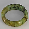 Natural Genuine Mutil-Color Green Jade 21.15 Ct. Round Cabochon Ring Size10.5 Gemstone from Thailand