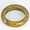 Natural Genuine Mutil-Color Green Jade 21.35 Ct. Round Cabochon Ring Size 9.5 Gemstone from Thailand