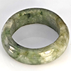 Natural Genuine Mutil-Color Green Jade 29.00 Ct. Round Cabochon Ring Size 10 Gemstone from Thailand