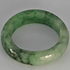 Natural Genuine Mutil-Color Green Jade 22.10 Ct. Round Cabochon Ring Size 9 Gemstone from Thailand