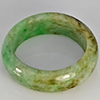 Natural Genuine Mutil-Color Green Jade 23.90 Ct. Round Cabochon Ring Size10.5 Gemstone from Thailand