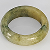 Natural Genuine Mutil-Color Green Jade 27.35 Ct. Round Cabochon Ring Size 10 Gemstone from Thailand