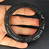 Natural Green Black Jade 326.50 Ct  Bangle Round Carved Dragon Gemstone from Thailand
