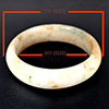Natural Multi Color Green Jade 330.25 Ct. Round Bangle Gemstone From Thailand
