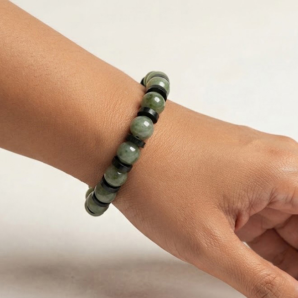Natural Multi Color Jade Gemstones 174.18 Ct. Beads Mixed Shape Flexibility Bracelet