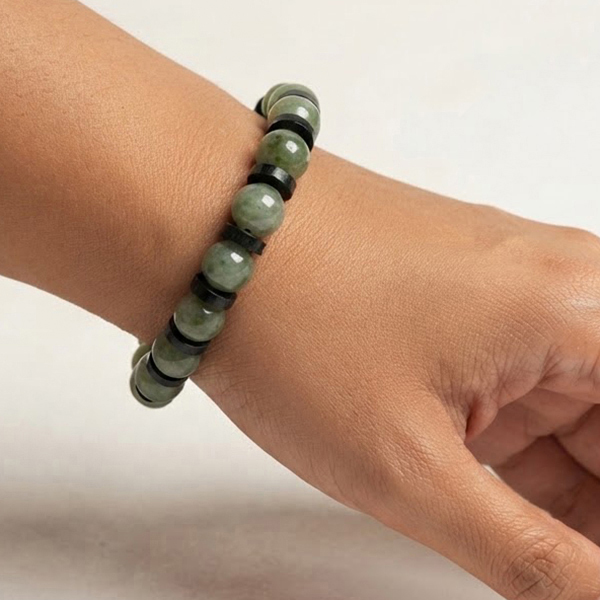 Natural Multi Color Jade Gemstones 176.34 Ct. Beads Flexibility Bracelet Mixed Shape