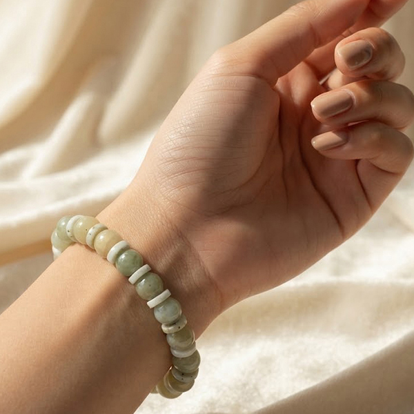 Natural Multi Color Jade Gemstones 217.42 Ct. Beads Flexibility Bracelet Mixed Shape