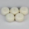 117.20 Ct. 5 Pcs. Natural White Coral Beads Unheated